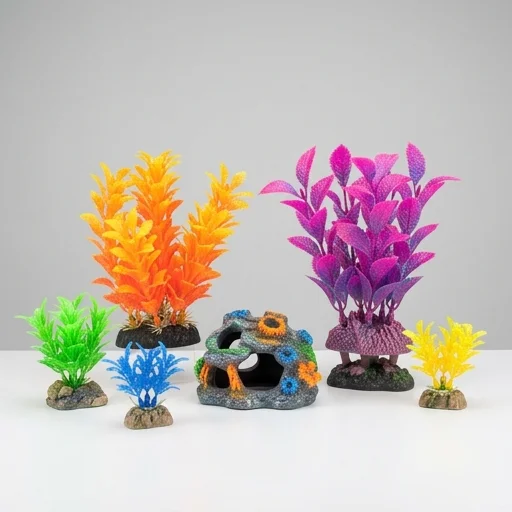 GloFish Aquarium Plants Decor Set